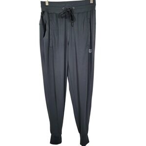 MTN OPS Jogger Pants Mens Medium Gray Stretch Zip Pocket Drawstring Athletic